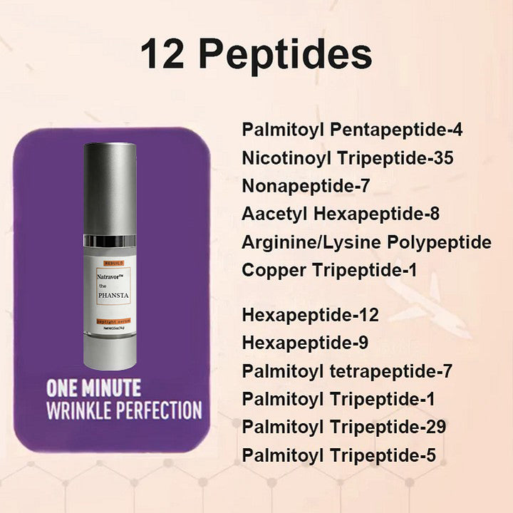Natravor™-PEPTIDE Wrinkle Reducing Cream contains 12 different peptides (eliminates wrinkles in 1 minute)