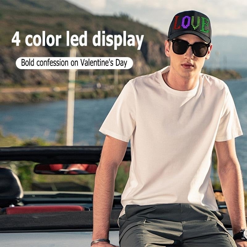 🔥Last Day Promotion 49% OFF🎁LED Screen Cap | With App control - DIY text, images, painting designs