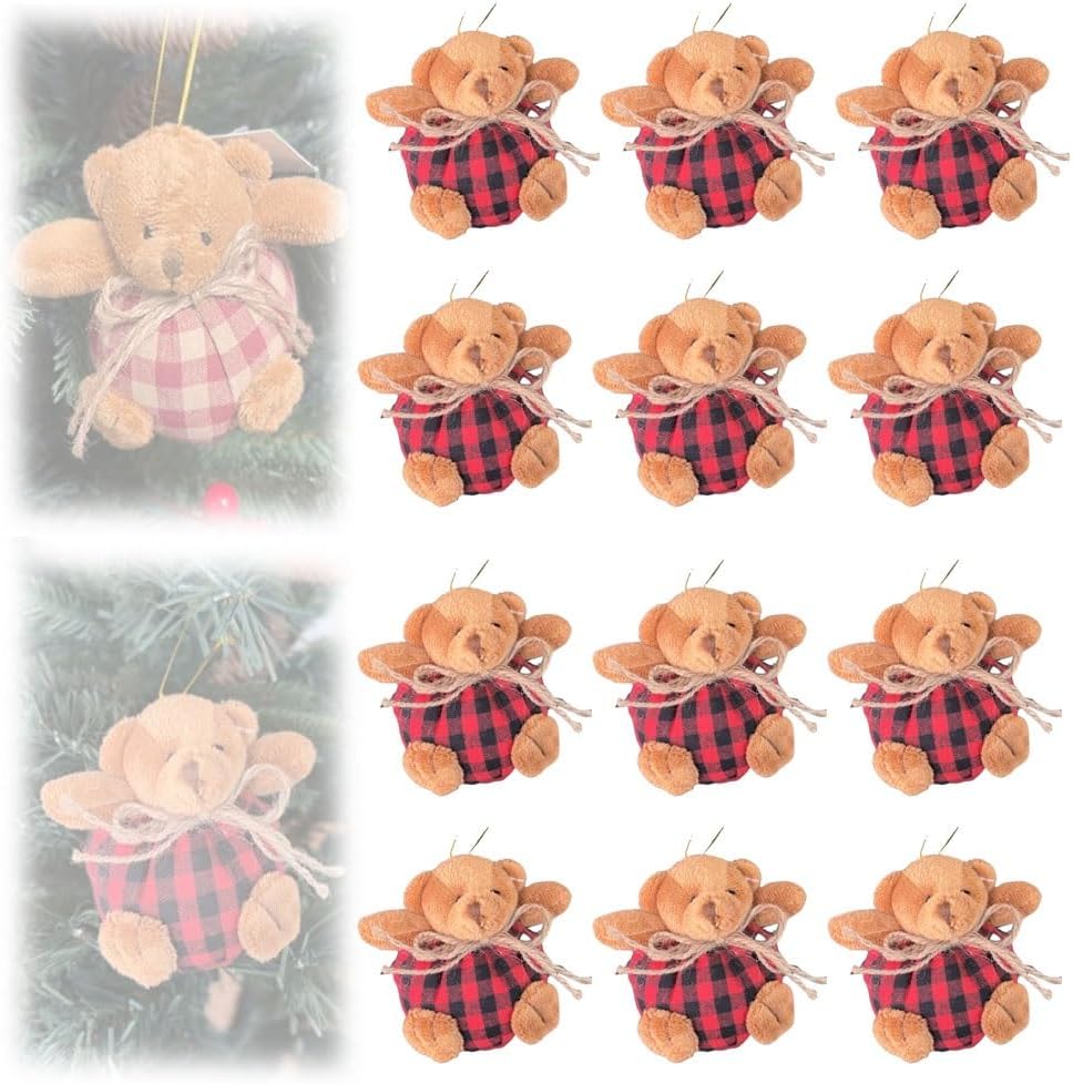 🎁Plaid Bear Ornaments on The Tree🐻🎄