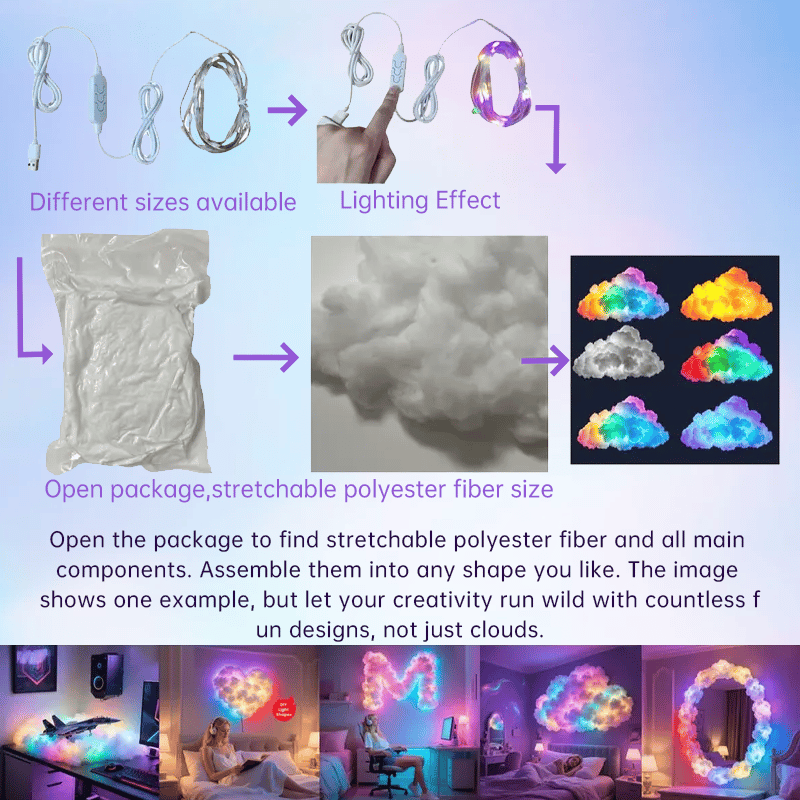 🔥49% OFF Black Friday Flash Deal - Dynamic LED Cloud Lamp With Stunning Visual Effects🌈☁️