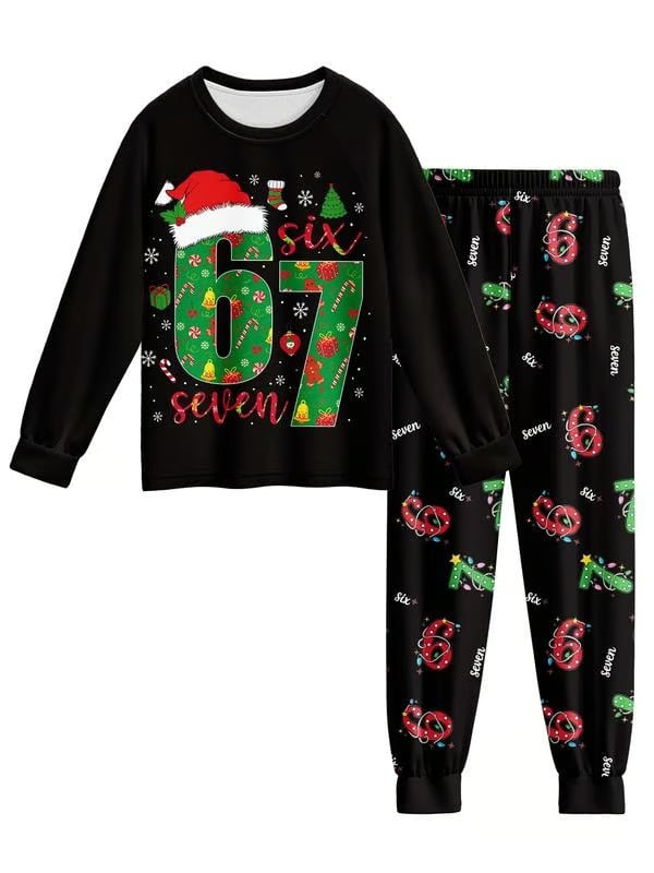 🎄2025 Christmas Sales🎅The Viral 67 Christmas Kids Pajama Set