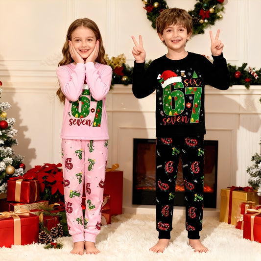 🎄2025 Christmas Sales🎅The Viral 67 Christmas Kids Pajama Set