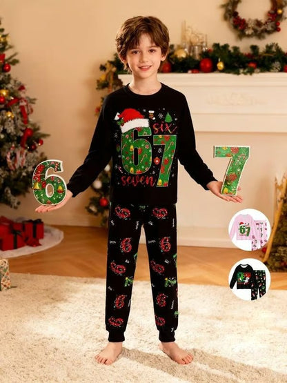 🎄2025 Christmas Sales🎅The Viral 67 Christmas Kids Pajama Set