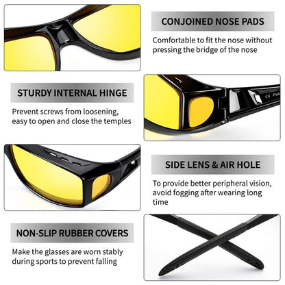 ✨ Night Vision Driving Glasses, Anti-glare Polarized😎