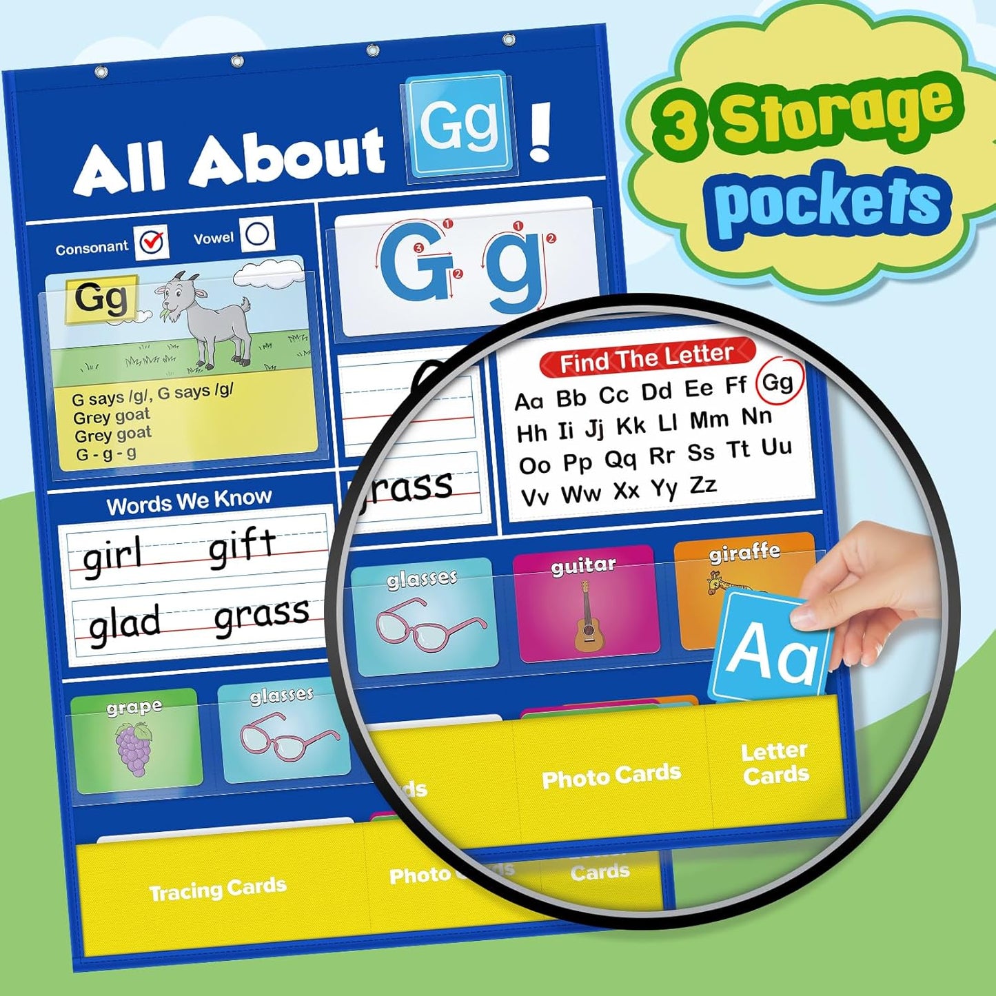 🔥LAST DAY  📚Alphabet Learning Pocket Chart⭐