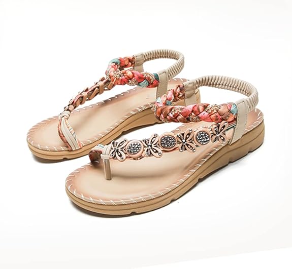 WOMEN'S LIGHTWEIGHT FLOWERS CLIP TOE SANDALS