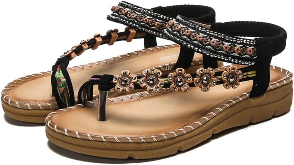 WOMEN'S LIGHTWEIGHT FLOWERS CLIP TOE SANDALS