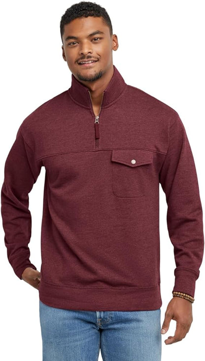 Men's Originals French Terry Hoodie, Quarter Zip Pullover, Lightweight Fleece