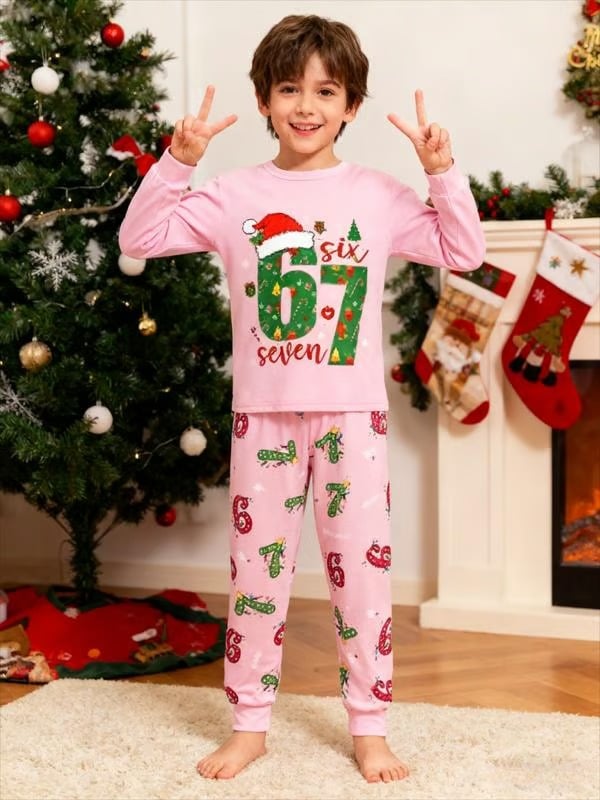 🎄2025 Christmas Sales🎅The Viral 67 Christmas Kids Pajama Set