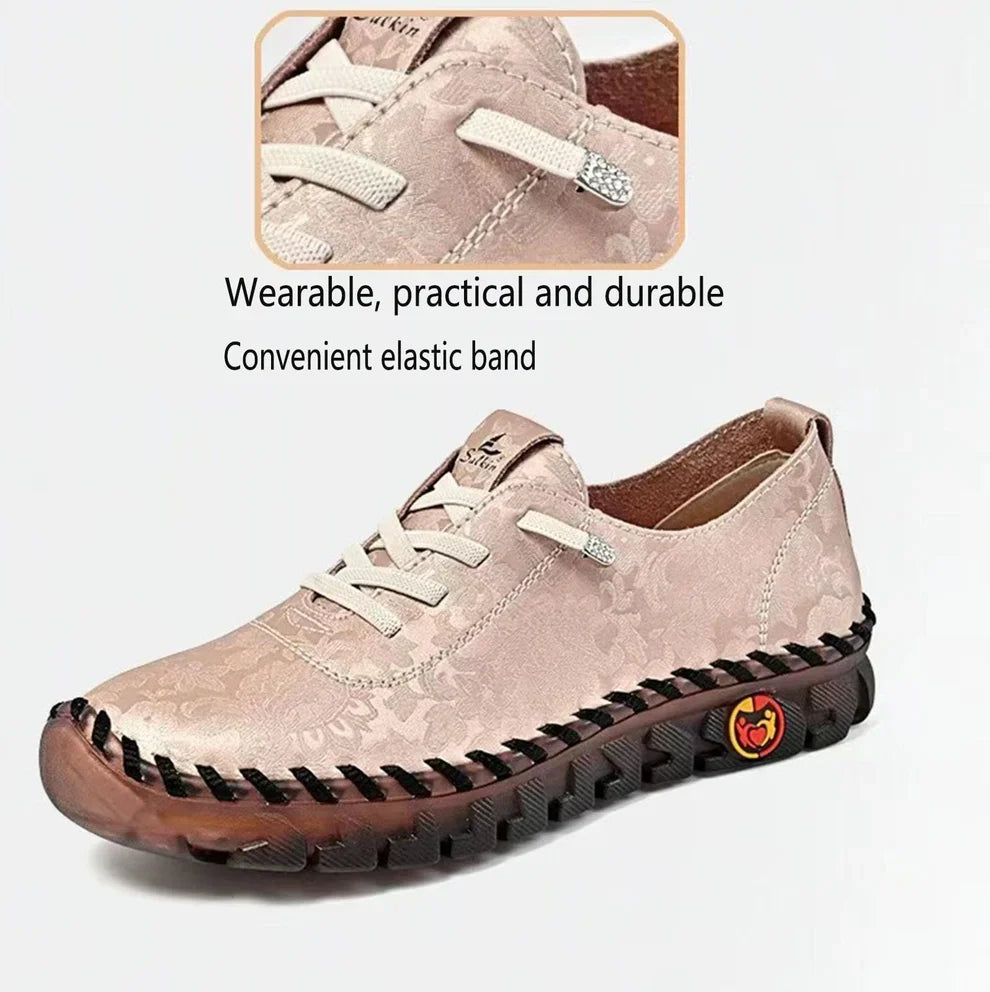 🔥Best Seller-Last Day Sale 60% OFF🔥Women's Hand-Stitched Uniqcomfy Wide Toe Box Leather Shoes