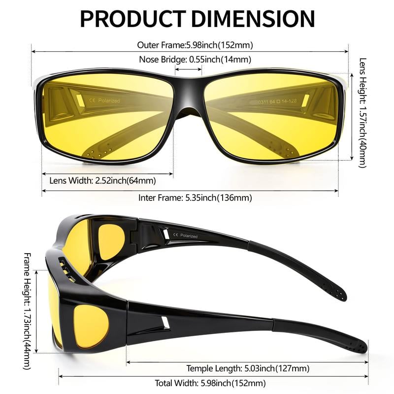 ✨ Night Vision Driving Glasses, Anti-glare Polarized😎