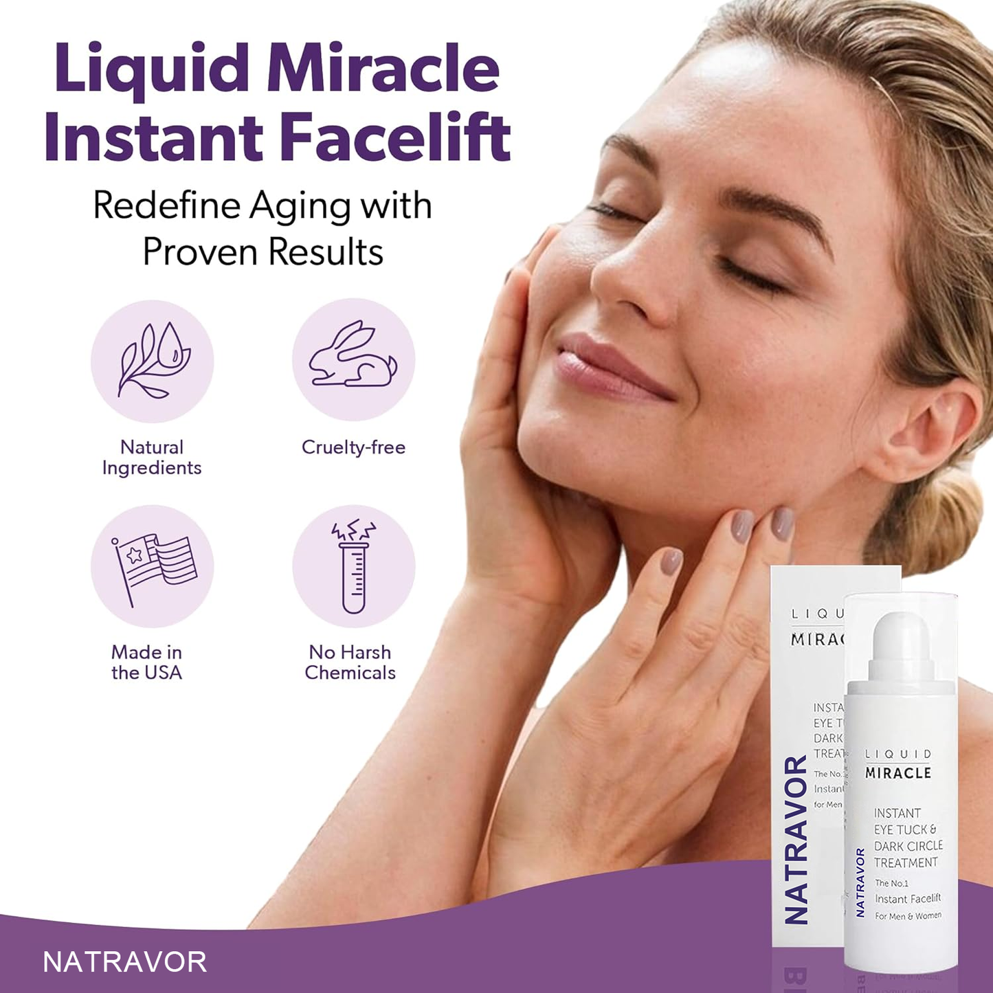 NATRAVOR™ Reverses Eye Bags & Fine Lines In 1 Minutes