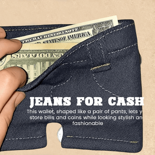 💰Handmade Denim Shorts Wallet👖 - Easily Holds Cash & Loose Change🤠💴