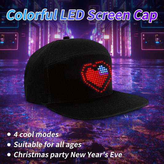 🔥Last Day Promotion 49% OFF🎁LED Screen Cap | With App control - DIY text, images, painting designs