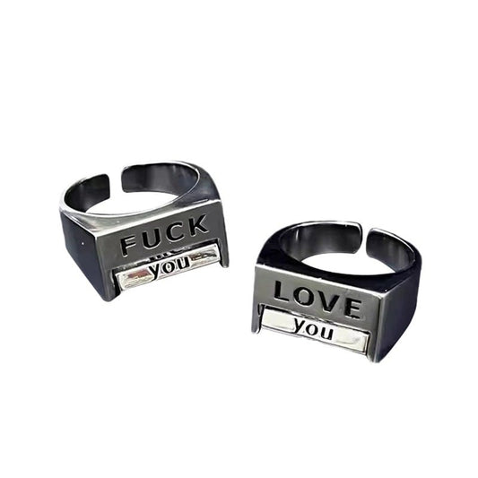 🎁LOVE & FUCK Spin Mood Rings – Express Your Vibe with Bold Style🎉