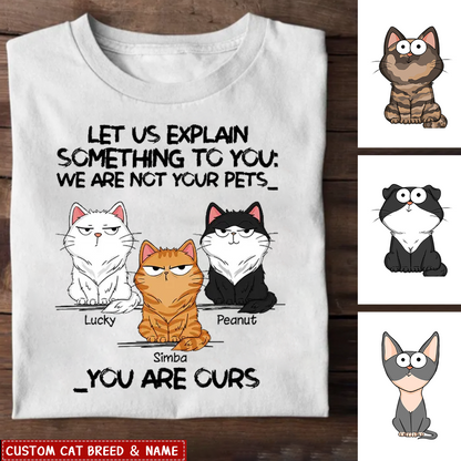 I'm Not Your Pet Funny Expression Cat Personalized Shirt