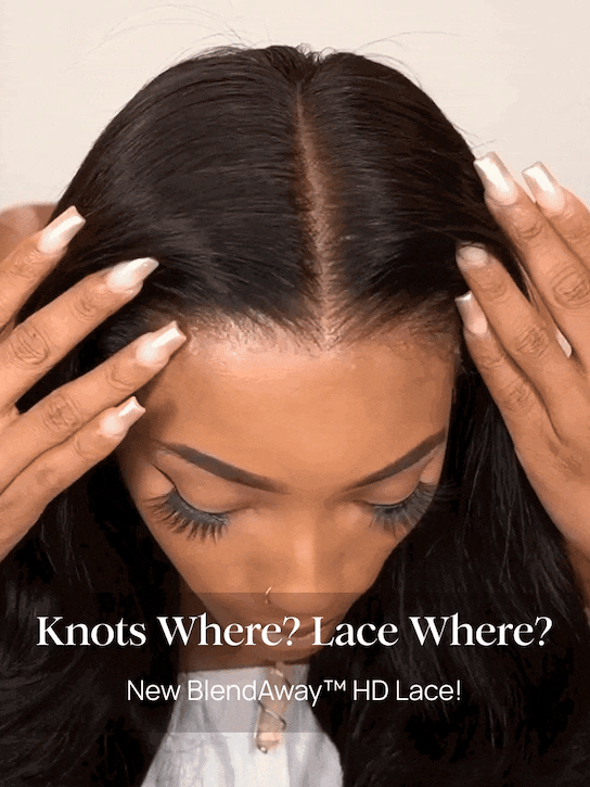 NadulaHair 7x5 Bye Bye Knots Wig 2.0 Invisible Knots Water Wave BlendAway HD Glueless Lace Wig Put On and Go