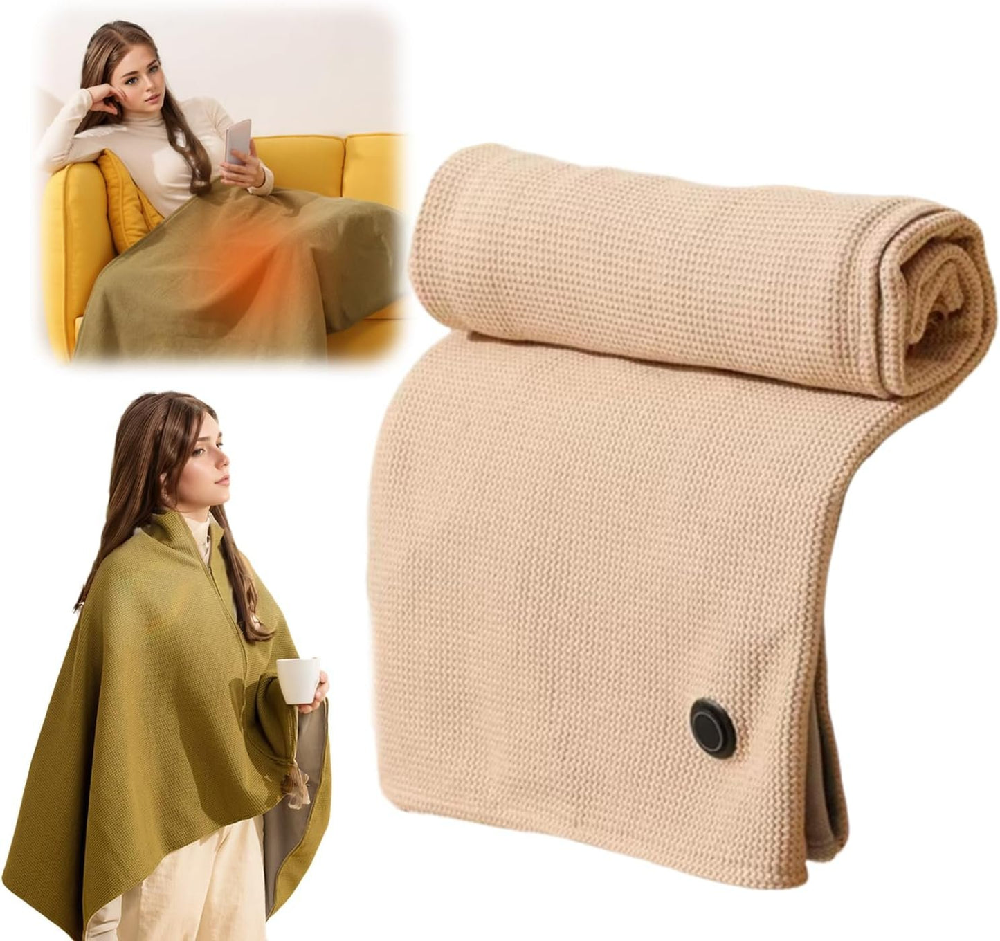 🎄LAST DAY 49% OFF🔥Portable Heated Blanket Shawl